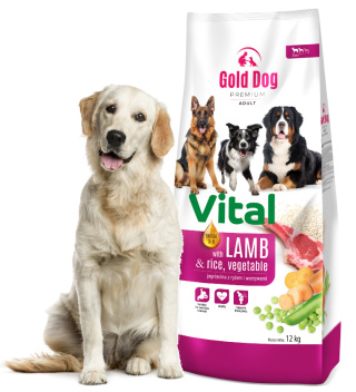 Gold Dog Premium Vital Lamb & Rice 12kg dla Labradora
