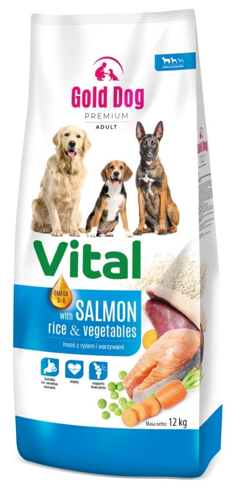 Karma dla Owczarka Gold Dog Premium Vital Salmon & Rice 12kg