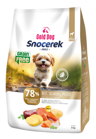 Gold Dog Snocerek Grain Free Beef ,Salmon & Potato 4kg Small Breeds