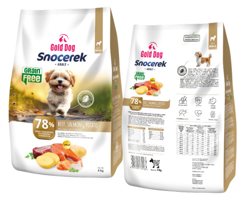 Gold Dog Snocerek Grain Free dla Yorka Beef ,Salmon & Potato 4kg Small Breeds Gold Dog Snocerek Grain Free dla Yorka Beef ,Salmon & Potato 4kg Small Breeds