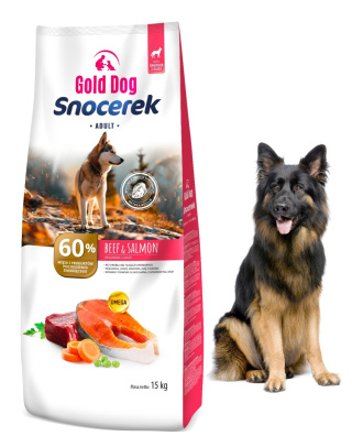 Gold Dog Snocerek Beef & Salmon 15kg dla Owczarka