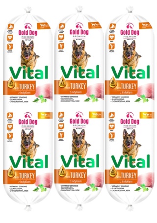 Gold Dog Vital Turkey Indyk Baton 10x900g(9kg)