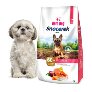 Karma dla Shih tzu Gold Dog Snocerek Beef & Salmon 5kg wołowina bez drobiu