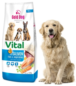 Karma dla Labradora Gold Dog Premium Vital Salmon & Rice 12kg