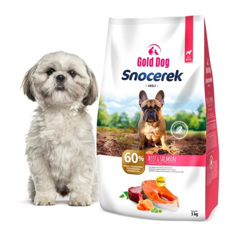 Karma dla Shih tzu Gold Dog Snocerek Beef & Salmon 5kg wołowina bez drobiu