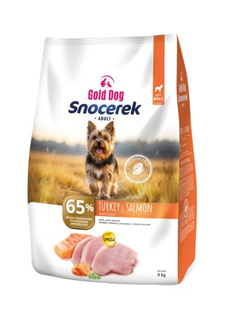 Karma dla psa Gold Dog Snocerek Turkey & Salmon Small Breeds 4kg Indyk , Łosoś bez kurczaka