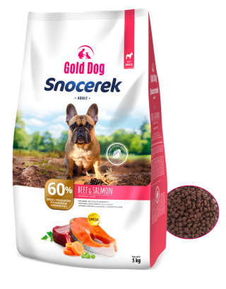 Karma dla psa Gold Dog Snocerek Beef & Salmon Small Breeds 5kg wołowina bez drobiu