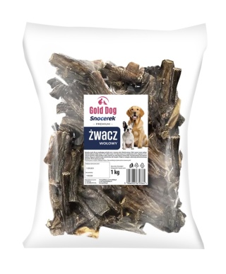 Żwacze Wołowe 1kg Gold Dog Premium