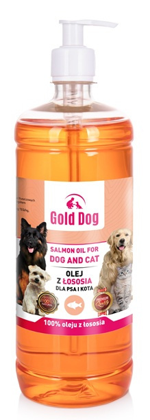 Olej z Łososia 1l dla psa i kota Gold Dog